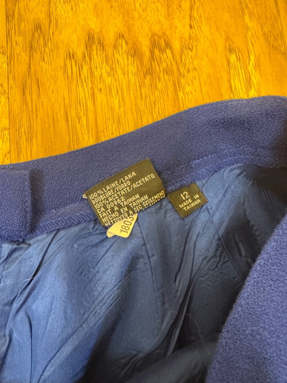 Albert Nipton Blue Suit Skirt - Picture 3 of 8